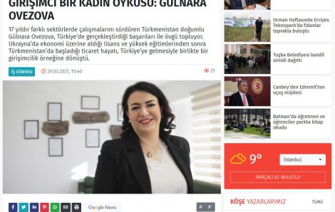 Ekovitrin Türkmenistan’dan Türkiye’ye Girişimci Bir Kadın Öyküsü: Gülnara Ovezova
